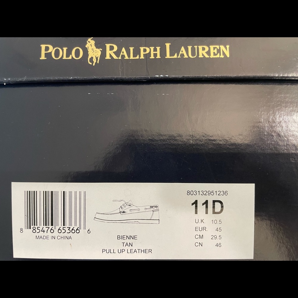 Ralph Lauren Bienne tan pull up leather shoe
